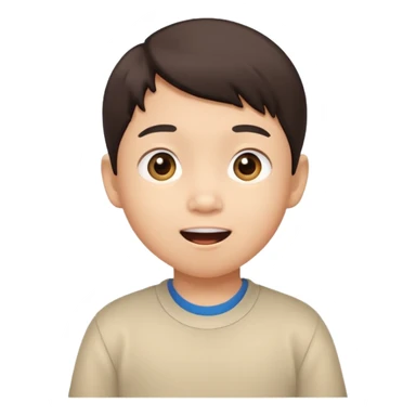 asian kid surprise face sticker