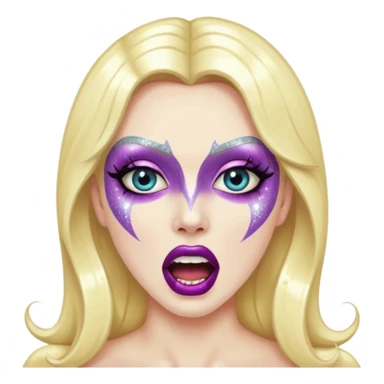Glitter scream queen sticker