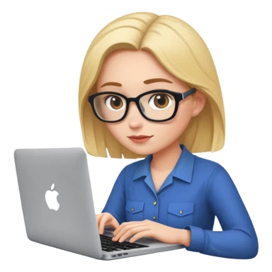 female developer on a MacBook sticker