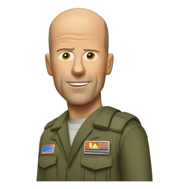 bruce willis from the armageddon sticker