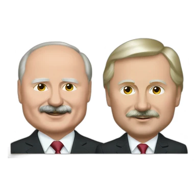 Alexander Lukashenko with Putin sticker