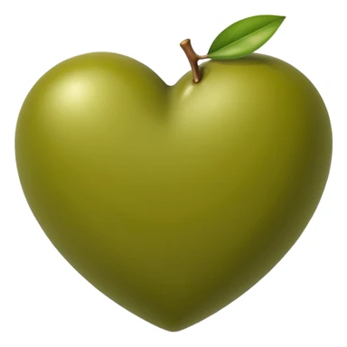 corazón verde oliva sticker