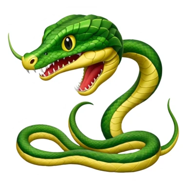full body of vipers with fangs, front face  sticker