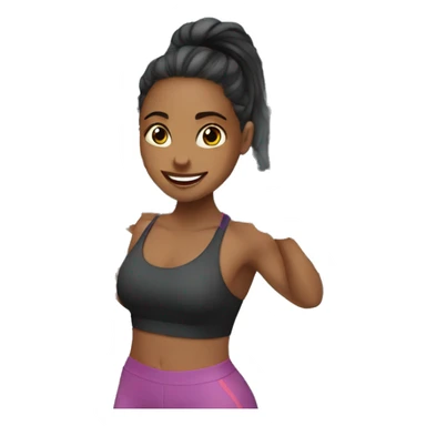 Girl in the gym sticker