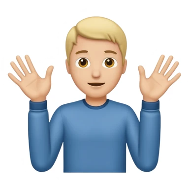 Lap of man empty showing hands to it sticker