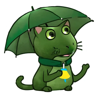 Cat with water  sticker