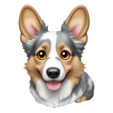 Blue Merle welsh corgi sticker