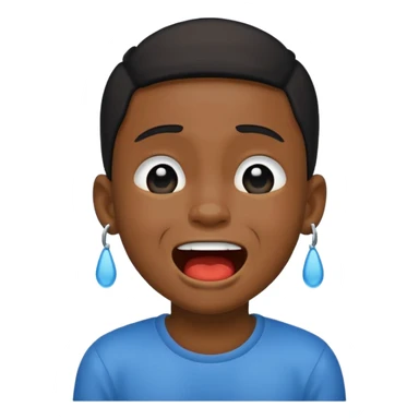Black boy crying laughing  sticker