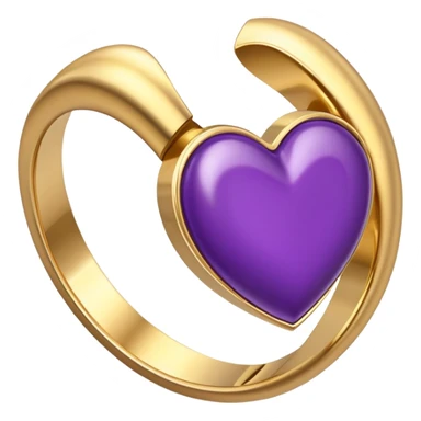 The purple heart inside the wedding ring  sticker