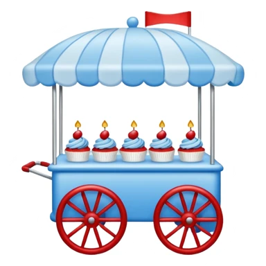 cake cart 98% blue 2% red sticker