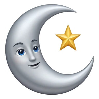 Refined moon icon evoking emotional trust sticker