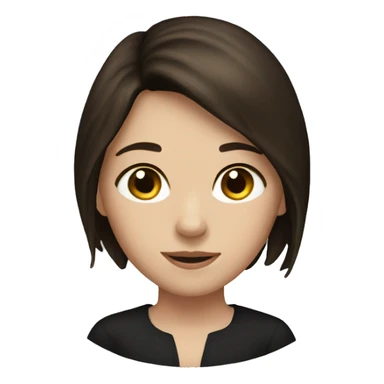 Girl with brown hair with black horse with white blaze sticker