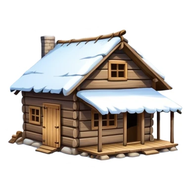 A hut in the mountains  sticker