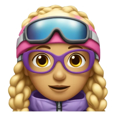Sophie going skiing sticker