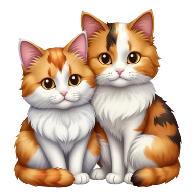 two cats grooming each other sticker
