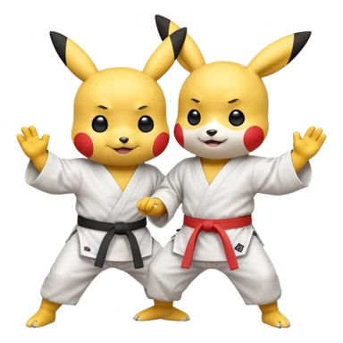 Pickachu and Kung fu panda  sticker