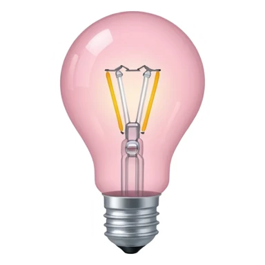 Light pink a transparent bulb les sticker