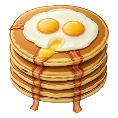 Pancakes, eggs and bacon sticker