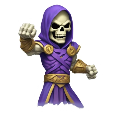 skeletor shaking fist sticker