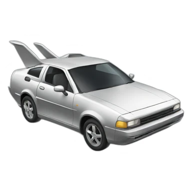 a flying car sticker