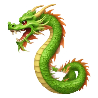 Chinese dragon head and tail seprate  sticker