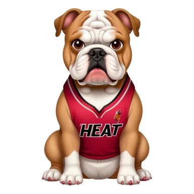 Miami heat bulldog  sticker