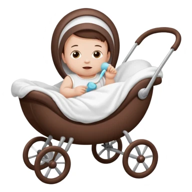 Baby in Chocolate push chair sticker