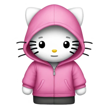 hello kitty with a hoodie  sticker