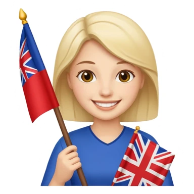 Flag holder woman sticker