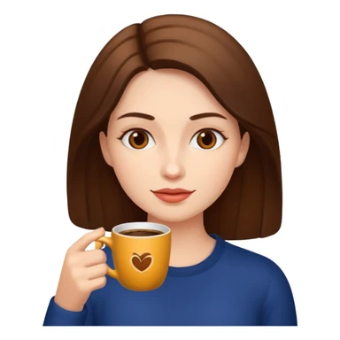 woman drinking coffee sticker