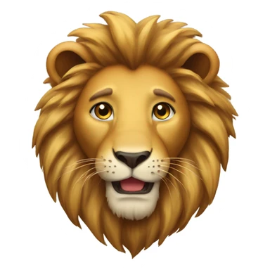 Lion with heart sticker