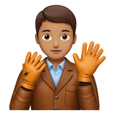 putting on glove sticker