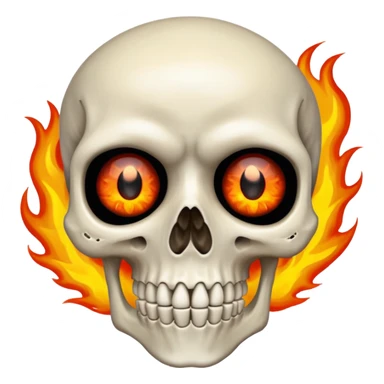 Scheletro con gli occhi dal fuoco sticker