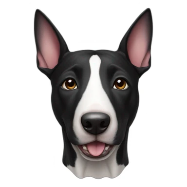Black English bull terrier sticker
