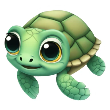 cute baby sea turtle  sticker
