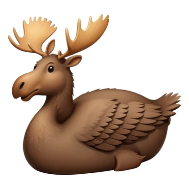 Moose in top of a goose sticker