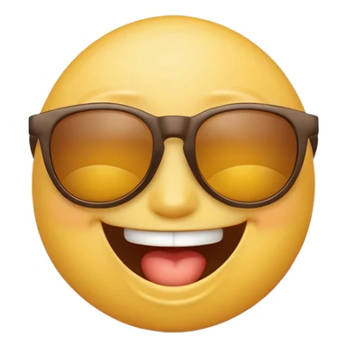 Emoji laughing with sunglasses on  sticker