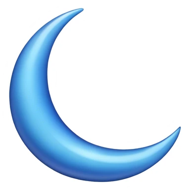 Blue crescent sticker