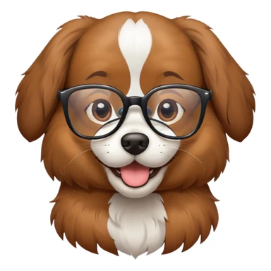 Dog wit glasses  sticker