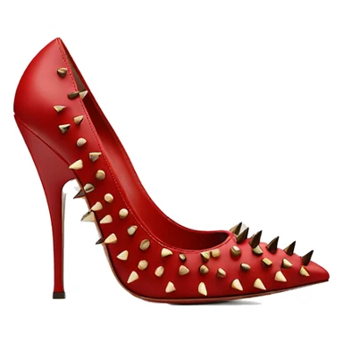 VALENTINO red-go PLATFORM PUMP spikes sticker
