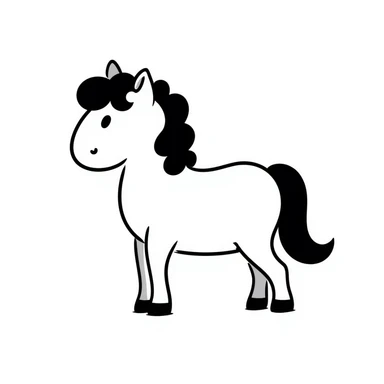 horse hand drawn doodle style sticker