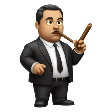 fat crime boss with cigar sticker