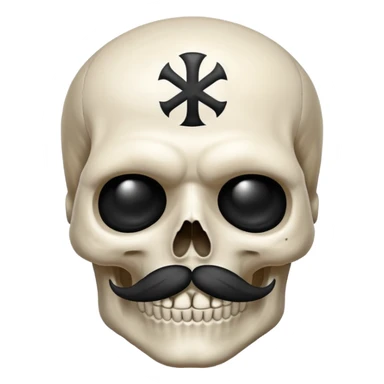 A skull with Hitler's moustache sticker