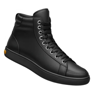an ios genmoji for a black mid top sneakers sticker