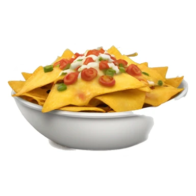a bowl of loaded nachos sticker