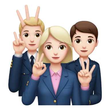 three-finger salute, pinky and thumb tucked must be 5 gingers total sticker