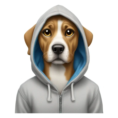 Dog waring a hoodie  sticker