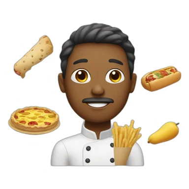 person thinks of food sticker