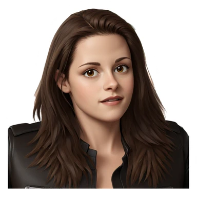 brown haired girl in leather sticker
