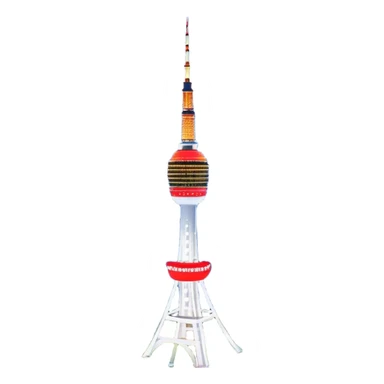 N Seoul Tower Landmark Emoji – Showing the tower atop Namsan Mountain with city lights in the background. sticker